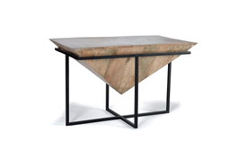 GINER Y COLOMER Table basse en bois de manguier et métal